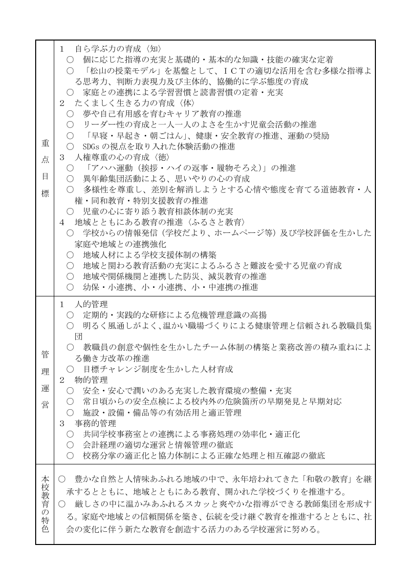 令和８年度　難波小教育計画　グランドデザイン.pdfの2ページ目のサムネイル